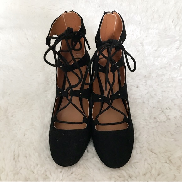 Lace-up Block Heels - Picture 3 of 3